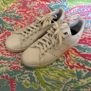 Stan Smith x Stella McCartney White Leather Sneakers with Star Perforations